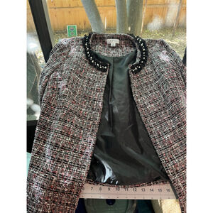 Women's Josephine Studio Plus 14W Black Red Tweed Blazer